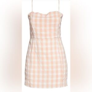 NWT-Nordstrom-BP Coral-White Ginham Minidress